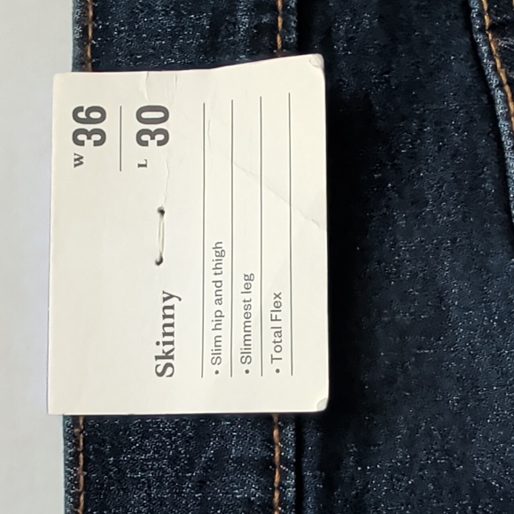 NWT Goodfellow & Co. Skinny Total Flex Denim Jeans W36 x L30 Dk Indigo Wash Blue - Picture 4 of 15
